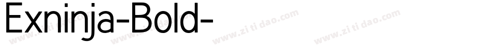Exninja-Bold字体转换