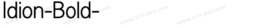 Idion-Bold字体转换