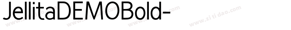 JellitaDEMOBold字体转换