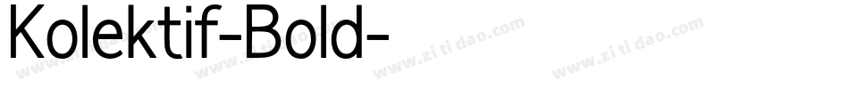 Kolektif-Bold字体转换