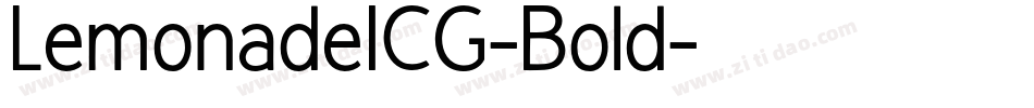 LemonadeICG-Bold字体转换