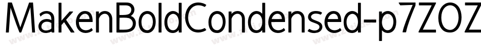 MakenBoldCondensed-p7ZOZ字体转换