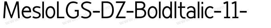 MesloLGS-DZ-BoldItalic-11字体转换