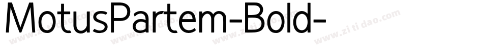 MotusPartem-Bold字体转换