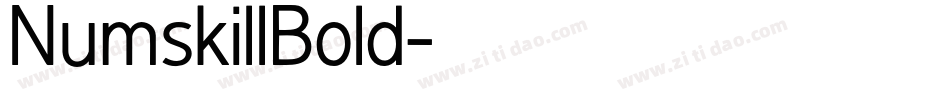 NumskillBold字体转换