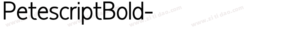 PetescriptBold字体转换