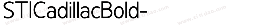 STICadillacBold字体转换