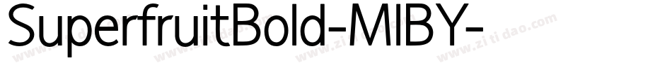 SuperfruitBold-MlBY字体转换