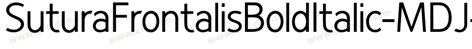 SuturaFrontalisBoldItalic-MDJ字体转换