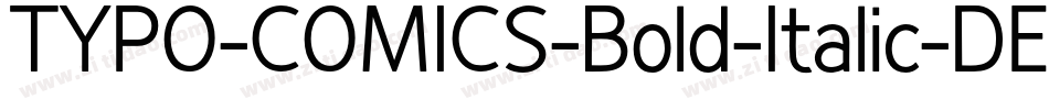 TYPO-COMICS-Bold-Italic-DEMO字体转换