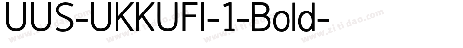UUS-UKKUFI-1-Bold字体转换