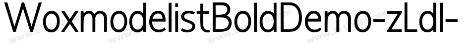 WoxmodelistBoldDemo-zLdl字体转换
