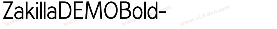 ZakillaDEMOBold字体转换