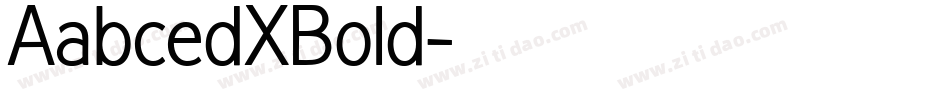 AabcedXBold字体转换