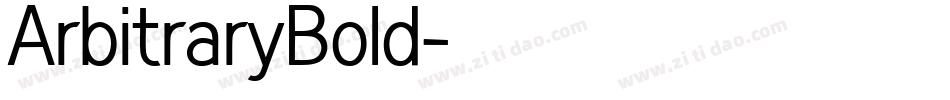 ArbitraryBold字体转换