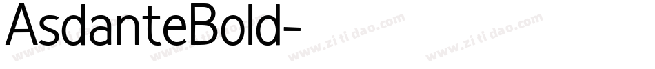 AsdanteBold字体转换