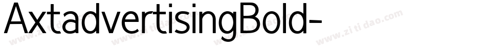 AxtadvertisingBold字体转换