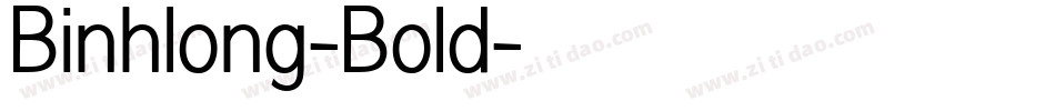 Binhlong-Bold字体转换