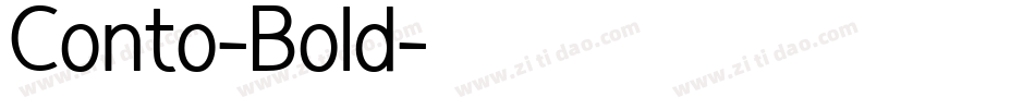 Conto-Bold字体转换