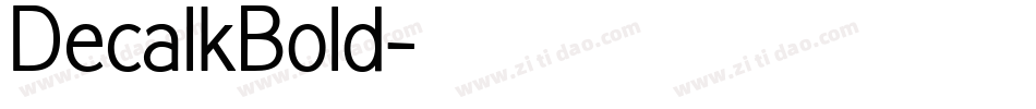 DecalkBold字体转换