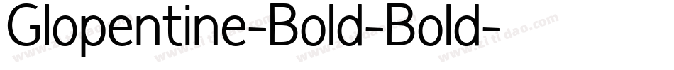 Glopentine-Bold-Bold字体转换