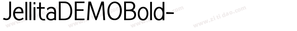 JellitaDEMOBold字体转换