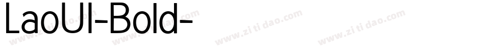 LaoUI-Bold字体转换