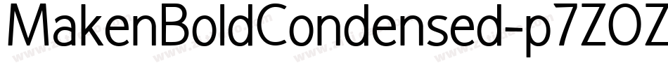 MakenBoldCondensed-p7ZOZ字体转换