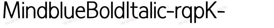 MindblueBoldItalic-rqpK字体转换