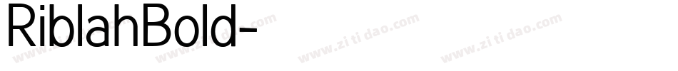 RiblahBold字体转换