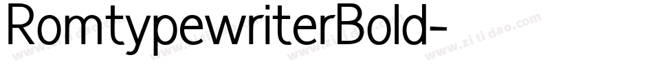 RomtypewriterBold字体转换