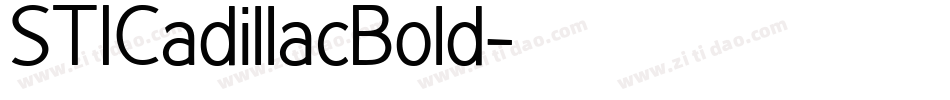 STICadillacBold字体转换