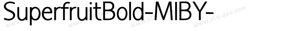 SuperfruitBold-MlBY字体转换