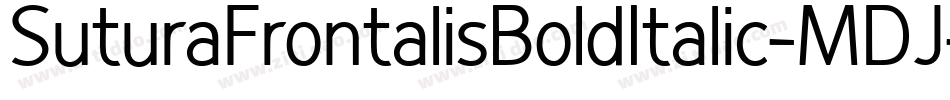 SuturaFrontalisBoldItalic-MDJ字体转换