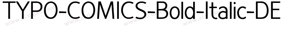 TYPO-COMICS-Bold-Italic-DEMO字体转换