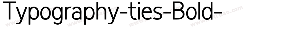 Typography-ties-Bold字体转换