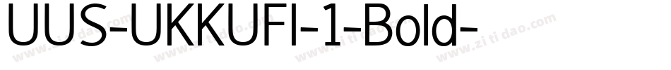 UUS-UKKUFI-1-Bold字体转换