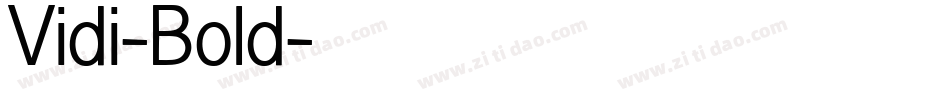 Vidi-Bold字体转换