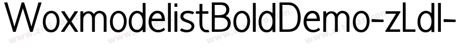 WoxmodelistBoldDemo-zLdl字体转换