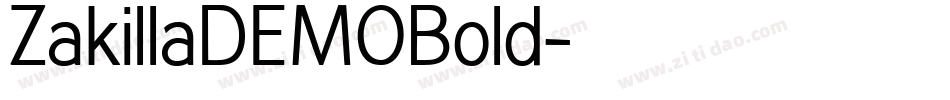 ZakillaDEMOBold字体转换