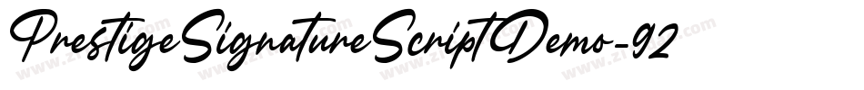 PrestigeSignatureScriptDemo-92z7字体转换