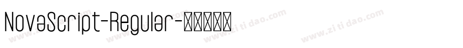 NovaScript-Regular字体转换