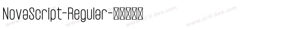 NovaScript-Regular字体转换