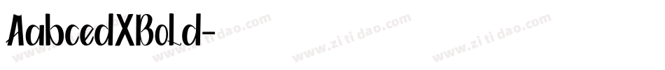 AabcedXBold字体转换