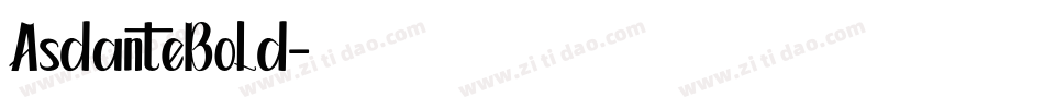 AsdanteBold字体转换