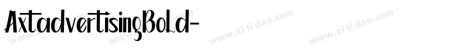 AxtadvertisingBold字体转换