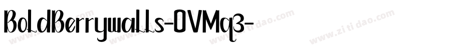BoldBerrywalls-OVMq3字体转换