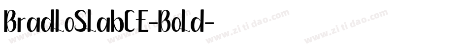 BradloSlabCE-Bold字体转换