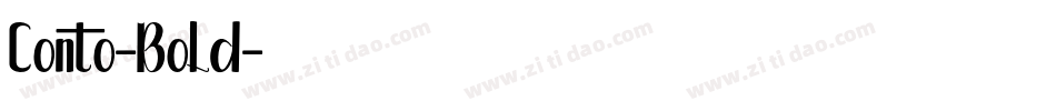 Conto-Bold字体转换