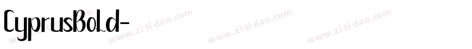 CyprusBold字体转换